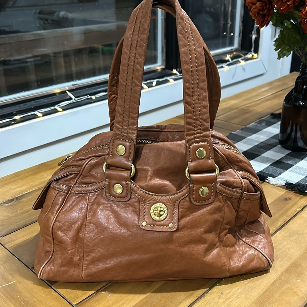 Marc by Marc Jacobs Cognac Leather Handbag